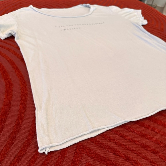 good hYOUman Medium Light Baby Blue Tee “See you tomorrow, babe” - weekend - Picture 2 of 10